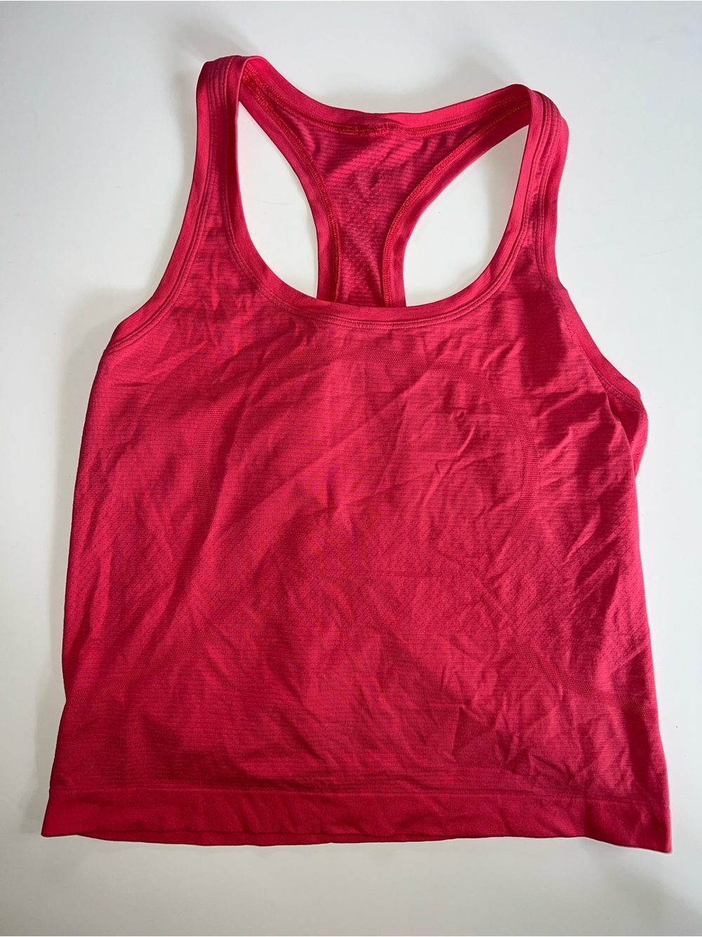 Lululemon Swiftly Tech Bright Pink Racerback Tank Top Size 8 Gym Workout Shirt